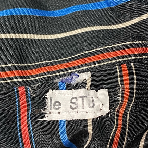 ❤️ Vintage le STJ Oriental Mockneck Puff Shoulder Longsleeve Blouse [Size M] - Picture 15 of 15